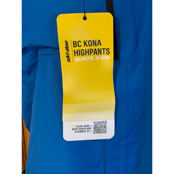 Ski-Doo Men's Size XL NWT BC Kona Highpants Snowmobile Winter Indigo Blue Black - Picture 6 of 11